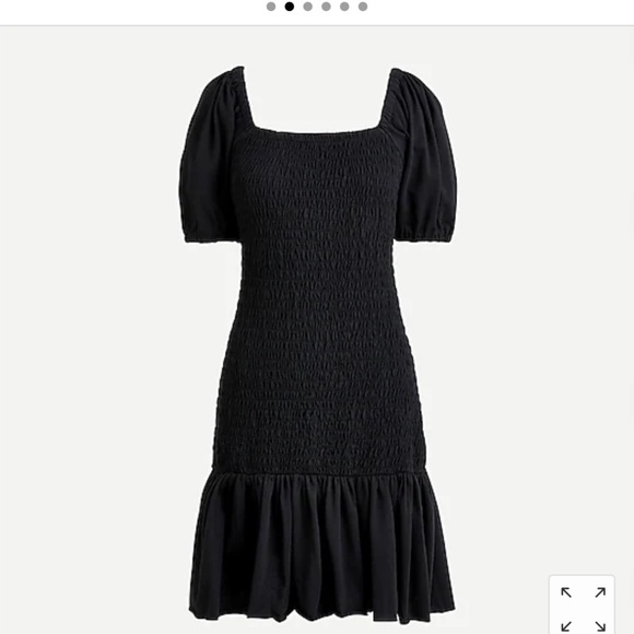 Jcrew smocked dress black NWT xl extra large - Picture 2 of 7